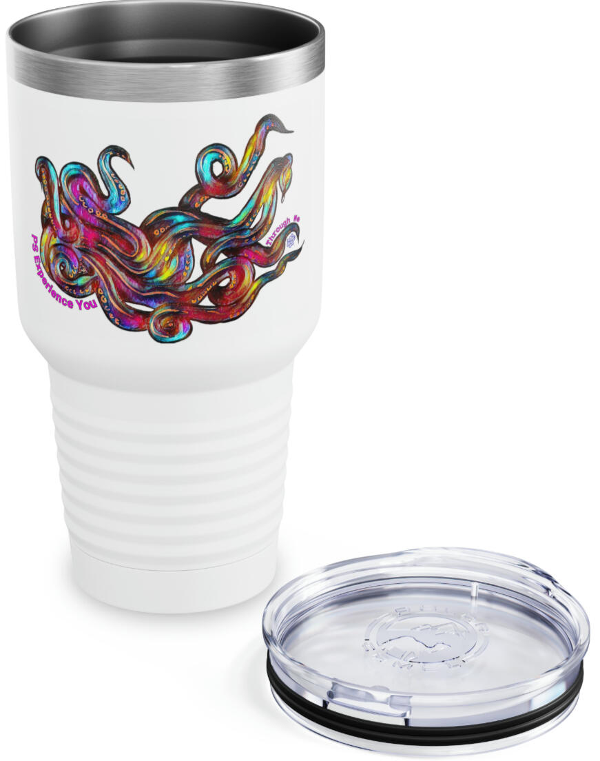 $30 30oz tumbler made with stainless steel for ultimate durability, this insulated tumbler keeps your drinks cold for 24 hours and hot for 12.