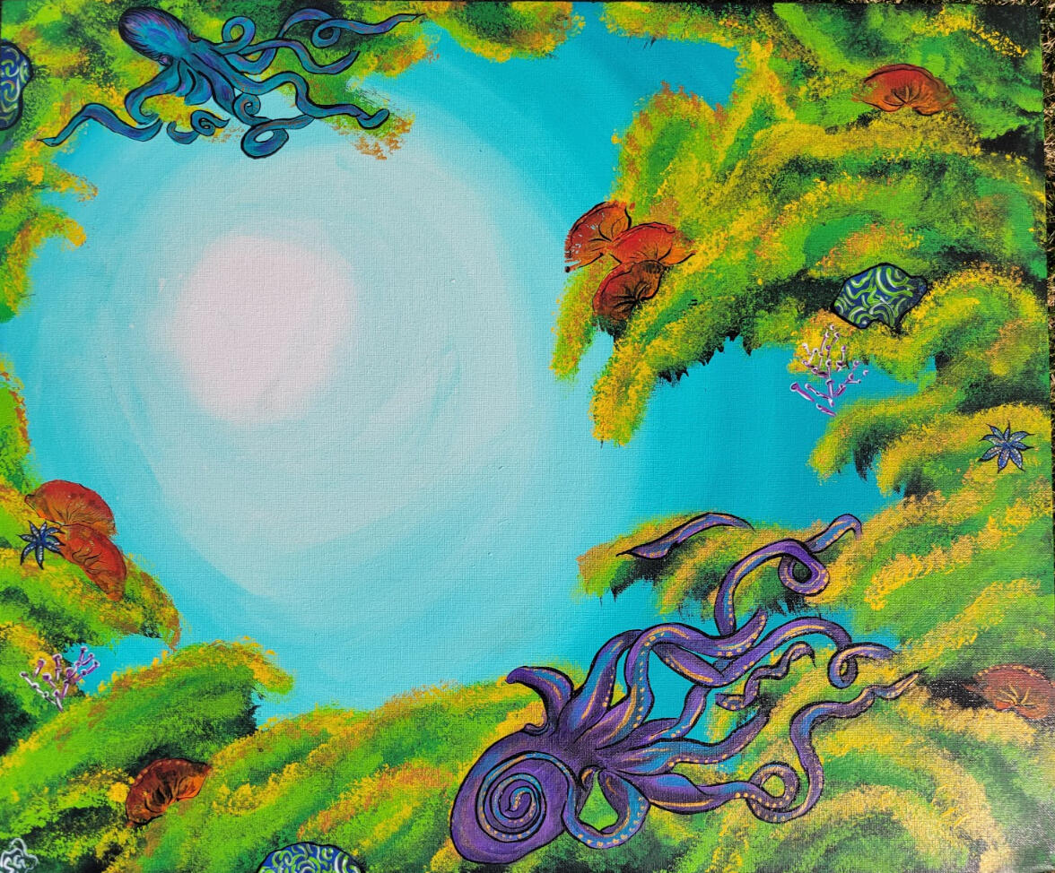 $375 canvas no frame 24"w x 20"h