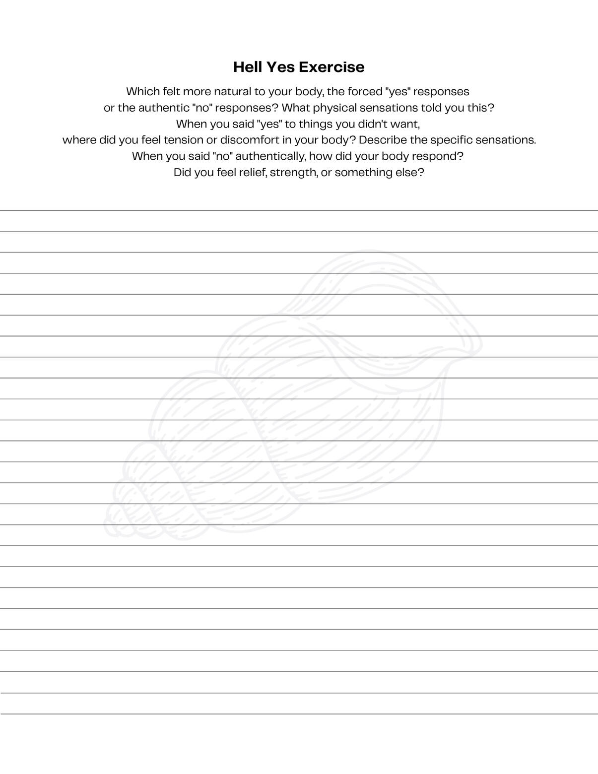 Exercises with guided questions and extra writing pages for just your thoughts